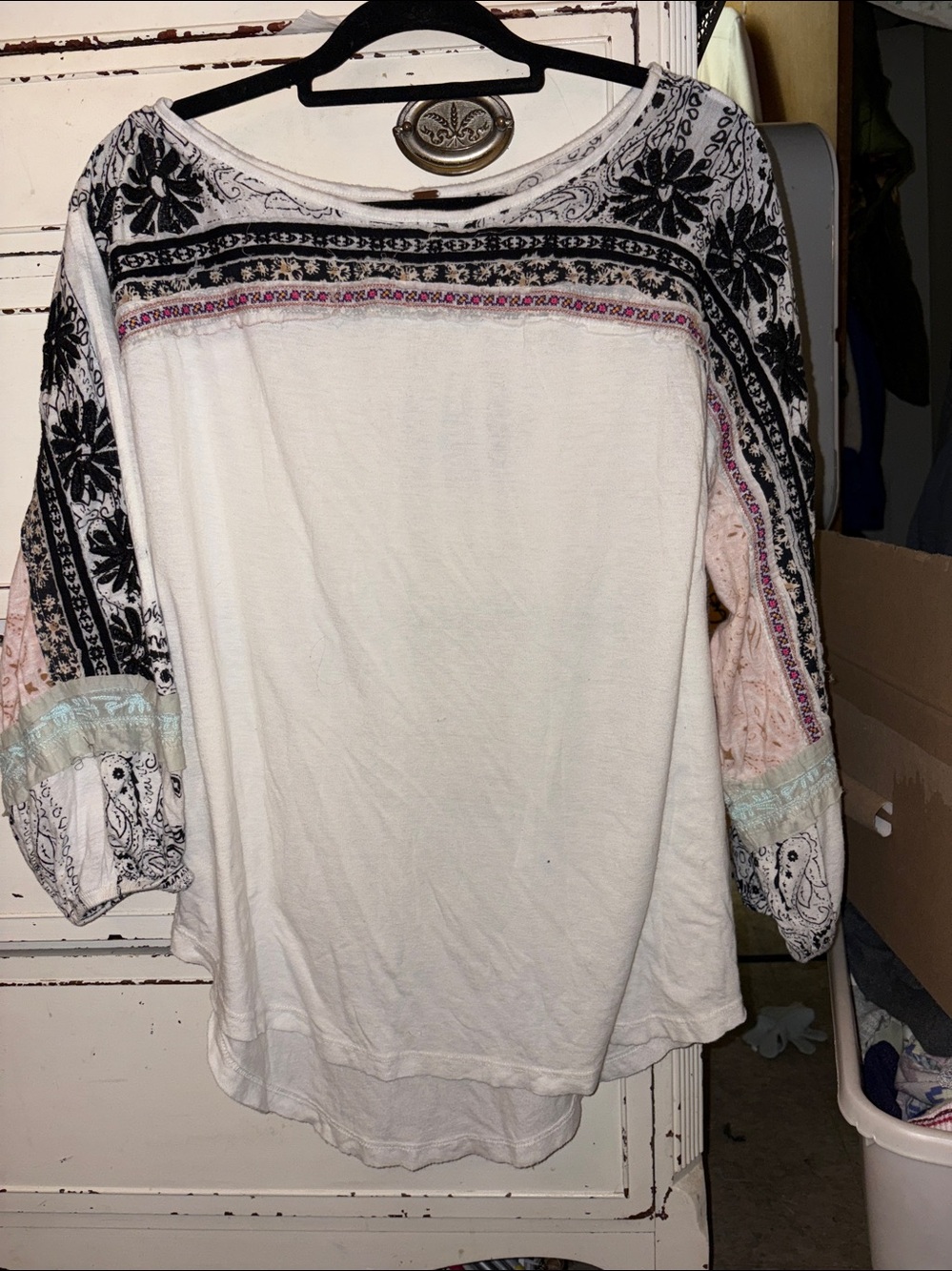 Free People Oversized Boho Blouse GUC, XS